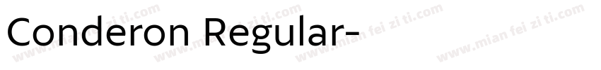 Conderon Regular字体转换